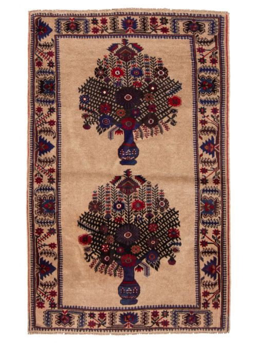 Afghan Rizbaft 2'11" x 4'7" Hand-knotted Wool Rug 