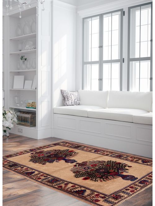 Afghan Rizbaft 2'11" x 4'7" Hand-knotted Wool Rug 