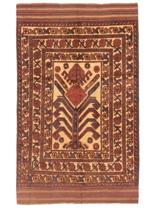 Afghan Tajik Caucasian 3'8" x 6'2" Hand-knotted Wool Rug 
