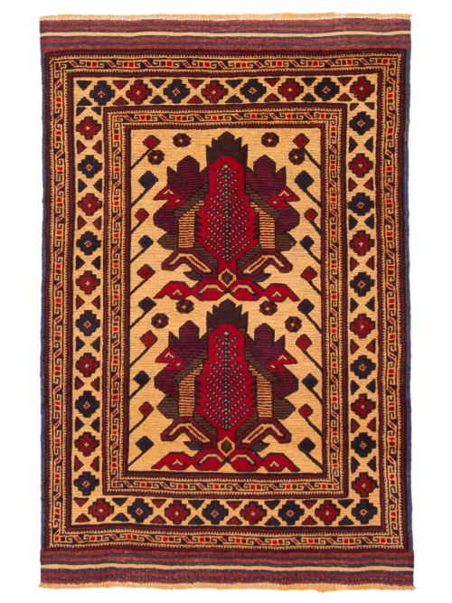 Afghan Tajik Caucasian 2'11" x 4'6" Hand-knotted Wool Rug 