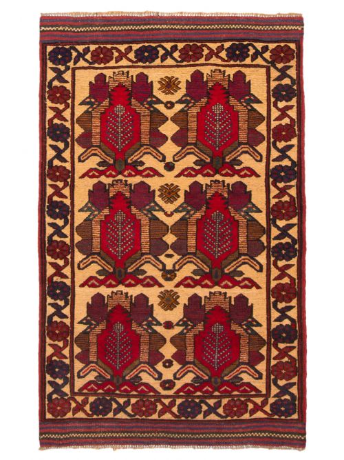 Afghan Tajik Caucasian 2'10" x 4'6" Hand-knotted Wool Rug 