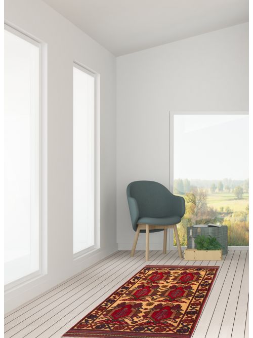 Afghan Tajik Caucasian 2'10" x 4'6" Hand-knotted Wool Rug 