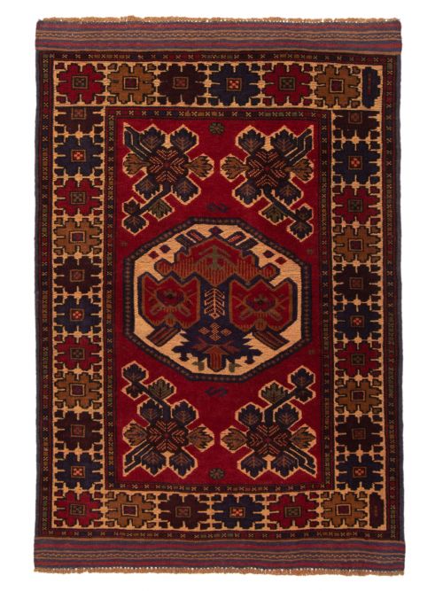 Afghan Tajik Caucasian 3'3" x 4'10" Hand-knotted Wool Rug 
