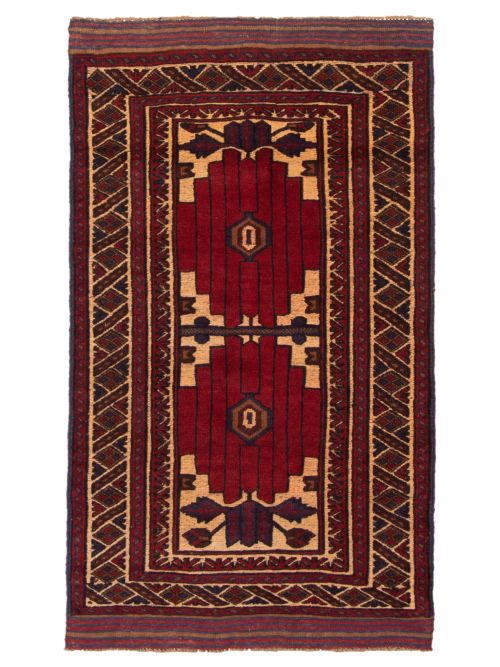 Afghan Tajik Caucasian 2'10" x 4'10" Hand-knotted Wool Rug 