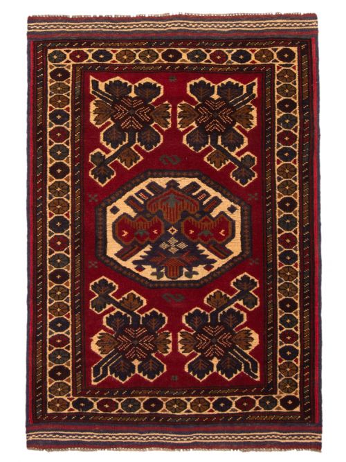 Afghan Tajik Caucasian 3'0" x 4'5" Hand-knotted Wool Rug 