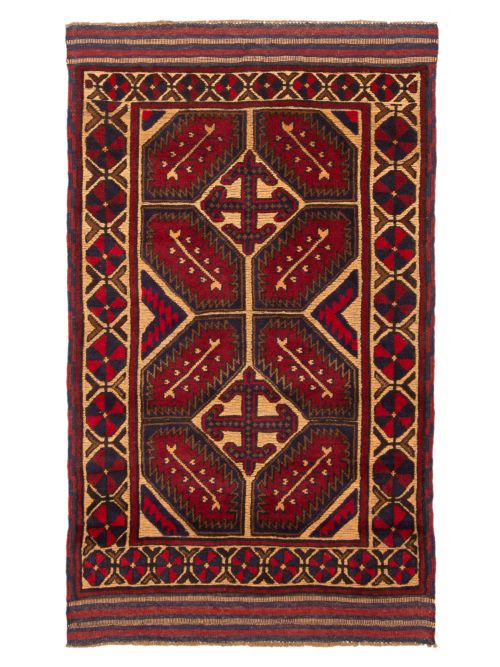 Afghan Tajik Caucasian 2'10" x 4'8" Hand-knotted Wool Rug 
