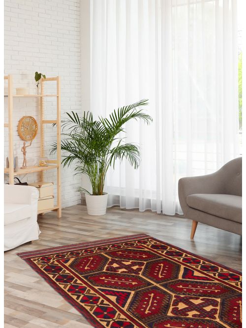Afghan Tajik Caucasian 2'10" x 4'8" Hand-knotted Wool Rug 