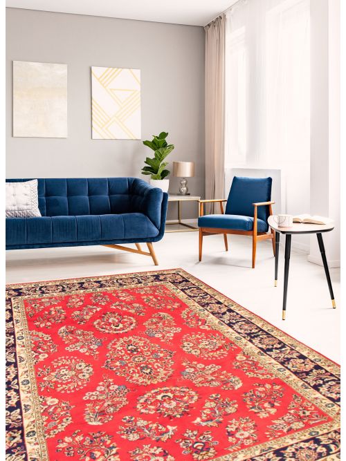 Persian Style 6'7" x 9'3" Hand-knotted Wool Rug 