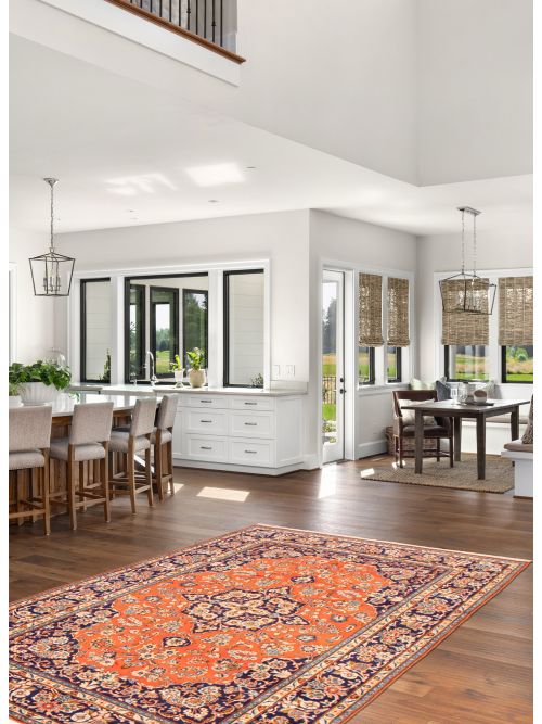Persian Style 6'5" x 9'9" Hand-knotted Wool Rug 
