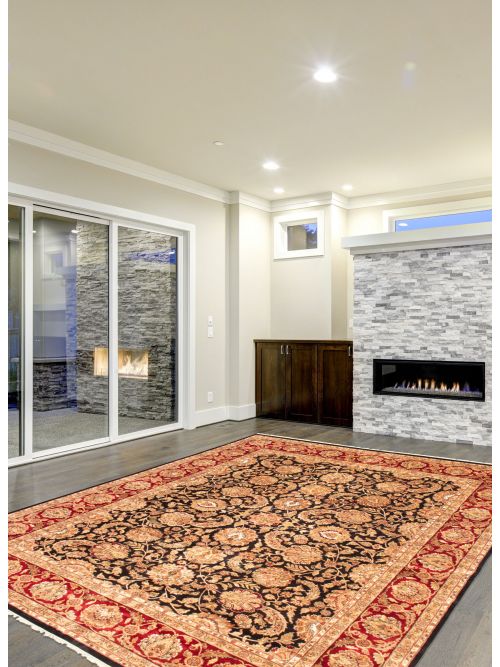 Indian Sultanabad 11'10" x 15'2" Hand-knotted Wool Rug 