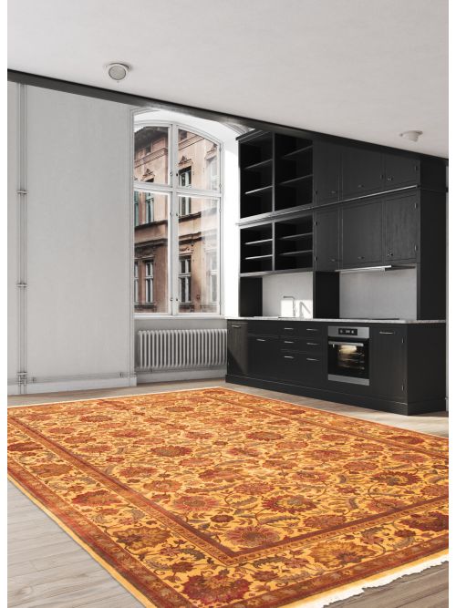 Indian Finest Agra Jaipur 12'0" x 18'1" Hand-knotted Wool Rug 