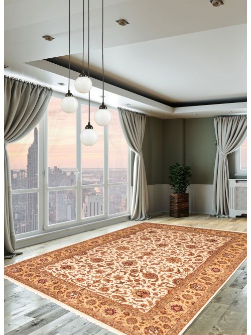 Indian Finest Agra Jaipur 12'1" x 17'10" Hand-knotted Wool Rug 