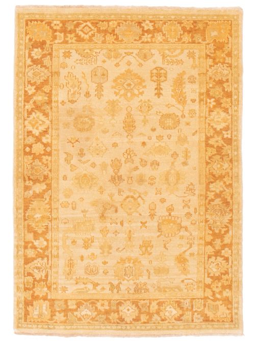 Turkish Anatolian Authentic 4'0" x 5'9" Hand-knotted Wool Rug 