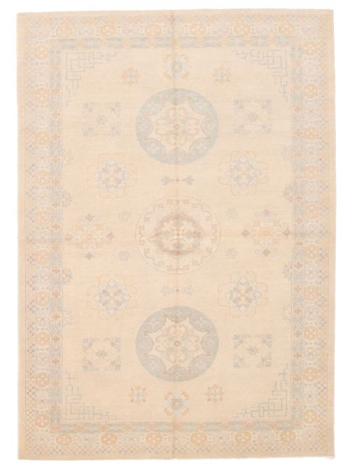 Turkish Anatolian Authentic 6'2" x 8'10" Hand-knotted Wool Rug 