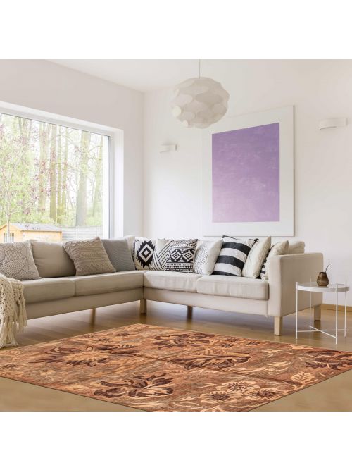 Nepal Aurora 6'3" x 8'11" Hand-knotted Wool Rug 