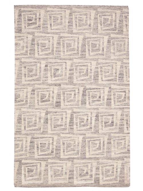 Turkish Ankara FW 5'2" x 8'4" Flat-Weave Wool Kilim 