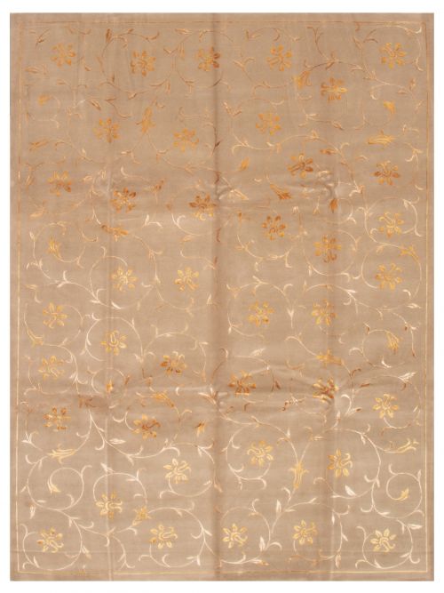 Nepal Silk Touch 8'6" x 11'6" Hand-knotted Silk, Wool Rug 