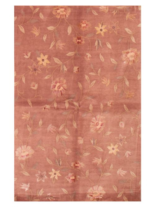 Nepal Silk Touch 5'6" x 8'6" Hand-knotted Silk, Wool Rug 