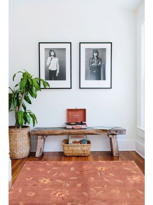 Nepal Silk Touch 5'6" x 8'6" Hand-knotted Silk, Wool Rug 