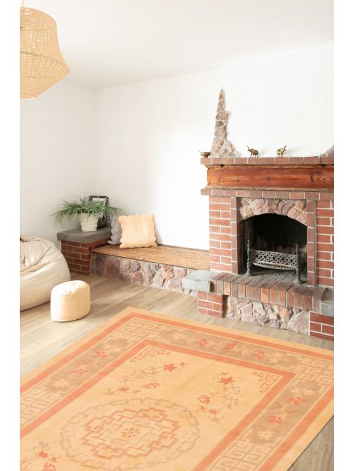 Nepal Aubusson 7'10" x 10'3" Hand-knotted Wool Rug 
