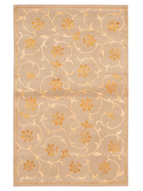 Nepal Silk Touch 3'9" x 5'10" Hand-knotted Silk, Wool Rug 