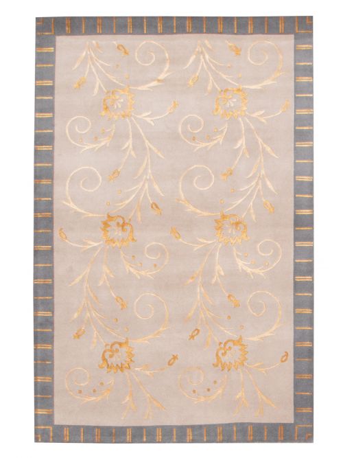Nepal Silk Touch 3'9" x 5'9" Hand-knotted Silk, Wool Rug 