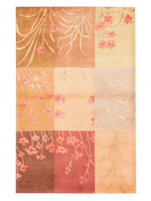 Nepal Silk Touch 3'9" x 5'9" Hand-knotted Silk, Wool Rug 