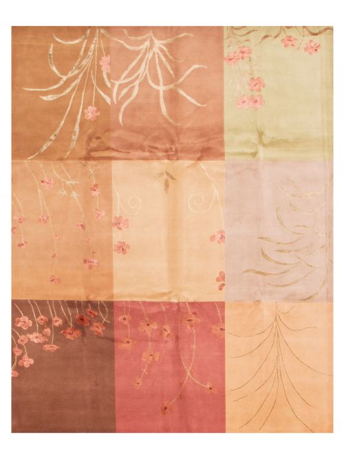Nepal Silk Touch 7'10" x 9'10" Hand-knotted Silk, Wool Rug 