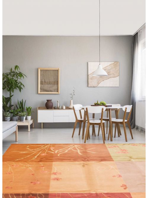 Nepal Silk Touch 7'10" x 9'10" Hand-knotted Silk, Wool Rug 