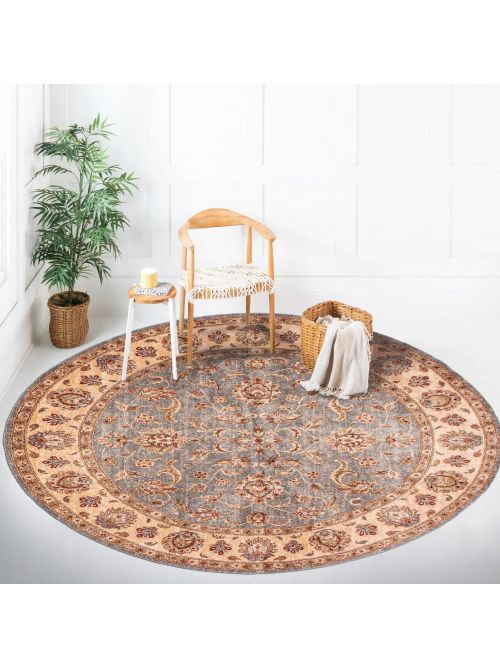 Indian Chobi Twisted 8'2" x 8'2" Hand-knotted Wool Rug 