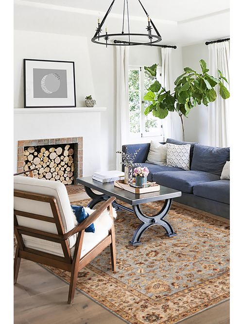 Indian Jamshidpour 5'6" x 8'6" Hand-knotted Wool Rug 