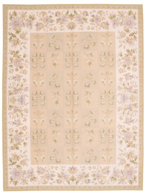 Chinese Dynasty 8'7" x 11'5" Flat-Weave Wool Tapestry Kilim 