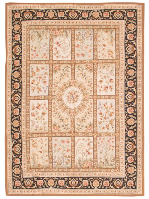 Chinese Dynasty 8'3" x 11'7" Flat-Weave Wool Tapestry Kilim 