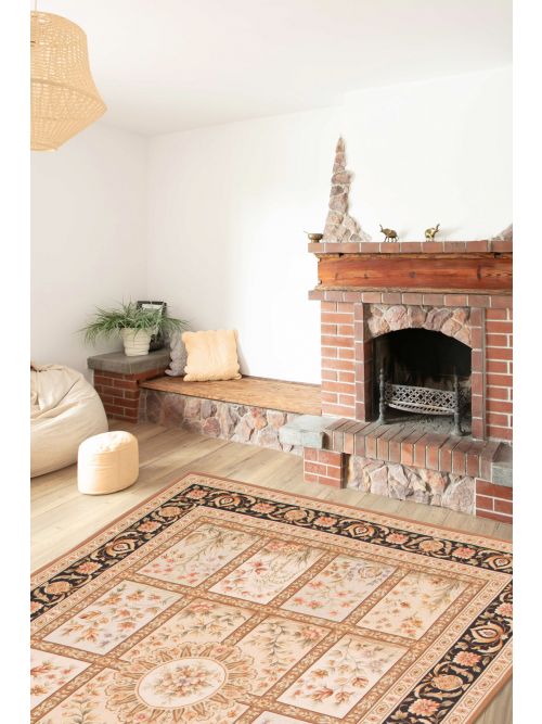 Chinese Dynasty 8'3" x 11'7" Flat-Weave Wool Tapestry Kilim 