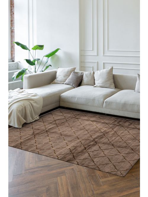Nepal Opulence 8'2" x 9'8" Hand-knotted Silk, Wool Rug 