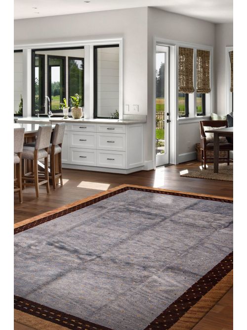 Indian Indian Gabbeh 8'0" x 11'0" Hand-knotted Wool Rug 