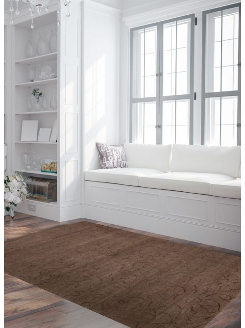 Nepal Opulence 4'0" x 6'1" Hand-knotted Silk, Wool Rug 