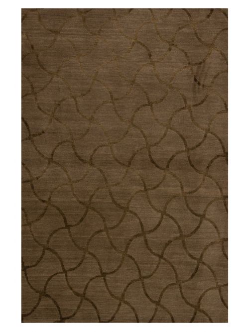 Nepal Opulence 4'0" x 6'1" Hand-knotted Silk, Wool Rug 