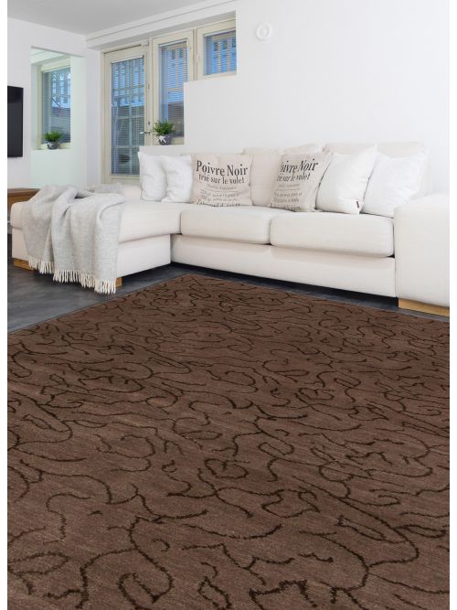 Nepal Opulence 4'0" x 6'0" Hand-knotted Silk, Wool Rug 