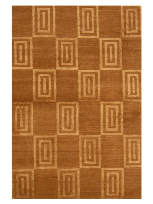 Nepal Opulence 4'0" x 5'10" Hand-knotted Silk, Wool Rug 