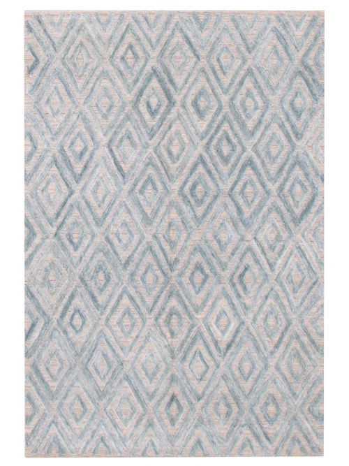 Indian Silk Shadow 5'6" x 8'0" Hand Loomed Silk, Wool Rug 