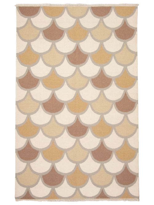 Turkish Ankara FW 5'1" x 8'0" Flat-Weave Wool Kilim 