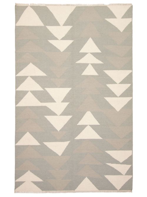 Turkish Ankara FW 5'1" x 8'1" Flat-Weave Wool Kilim 
