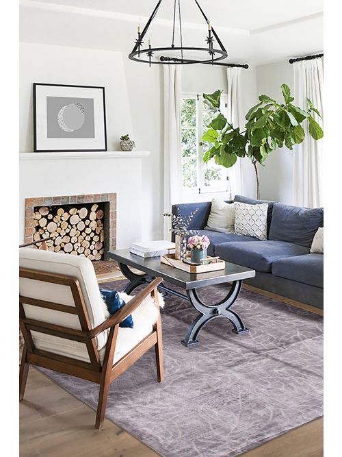 Nepal Aurora 7'6" x 9'6" Hand-knotted Wool Rug 