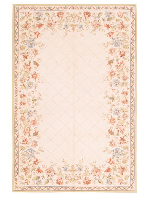 Chinese Dynasty 5'7" x 8'4" Flat-Weave Wool Tapestry Kilim 