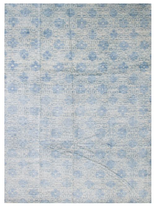 Indian Mystique 9'0" x 12'1" Hand-knotted Wool Rug 
