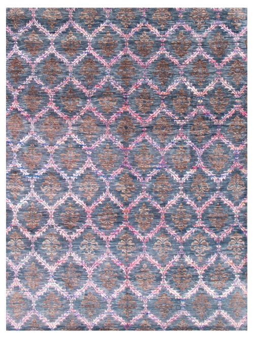 Indian Mystique 7'9" x 10'4" Hand-knotted Silk & Wool Rug 