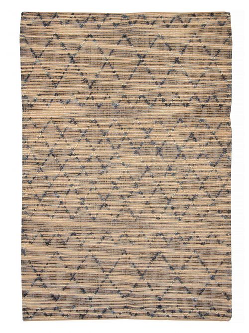 Indian Palas Denizli 5'6" x 7'8" Flat-Weave Jute Kilim 