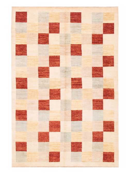 Pakistani Finest Peshawar Ziegler 6'7" x 9'8" Hand-knotted Wool Rug 