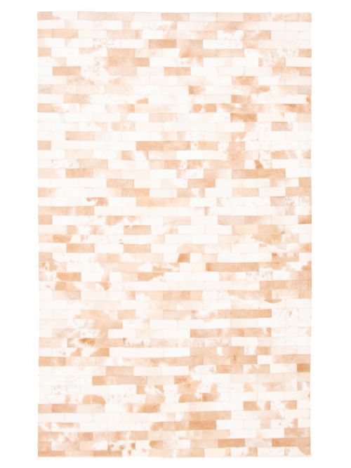 Argentina Cowhide Patchwork 4'9" x 7'8" Handmade Leather Rug 